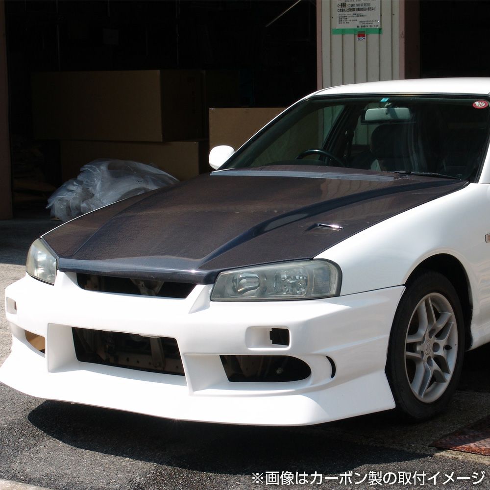 ER34スカイラインのFRPボンネット スカイライン R34 ダクト付FRPボンネット - AEROWORKZ