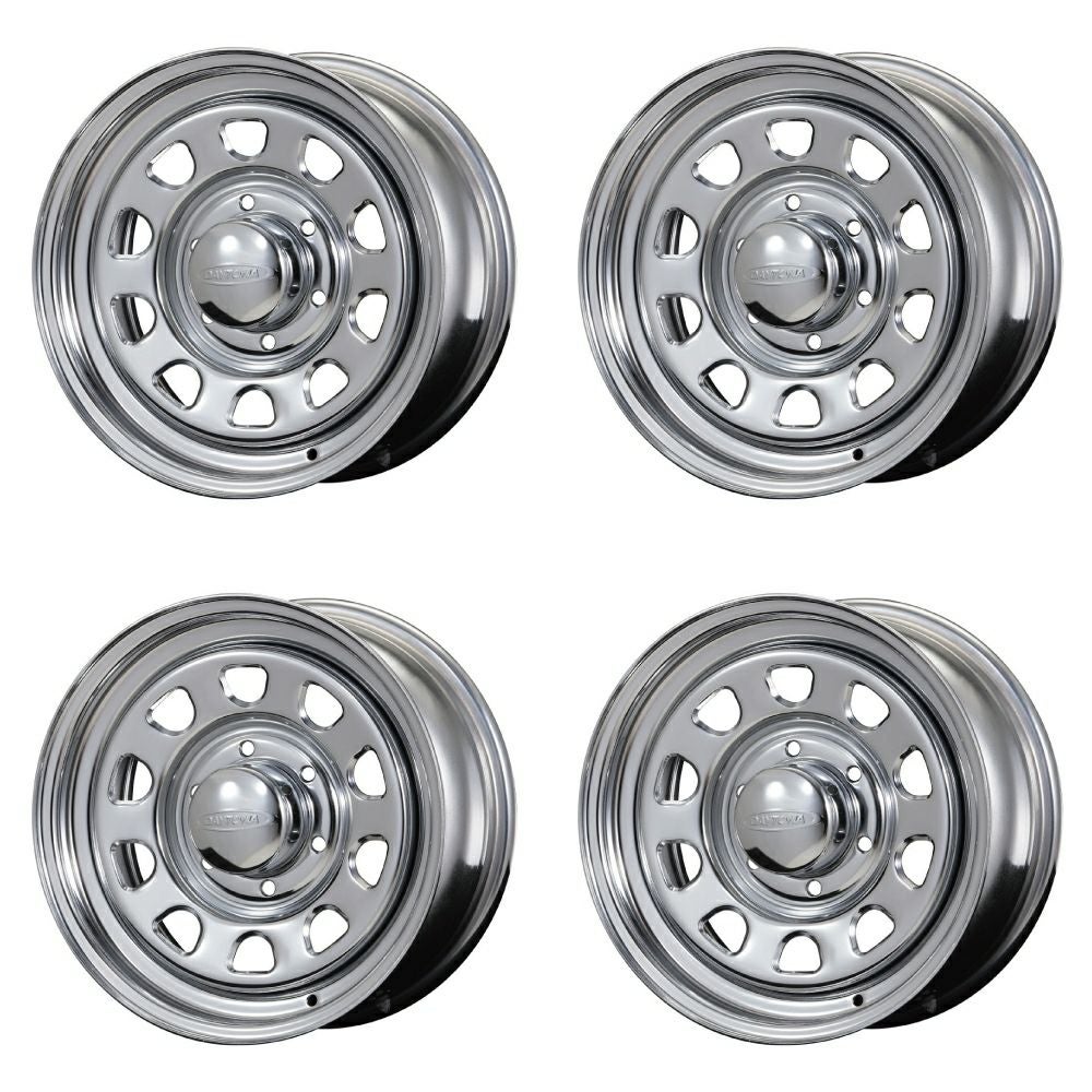 Daytona-RS 16-inchx7.0J+19 6-hole chrome set of 4 — ORIGIN Labo. product photo