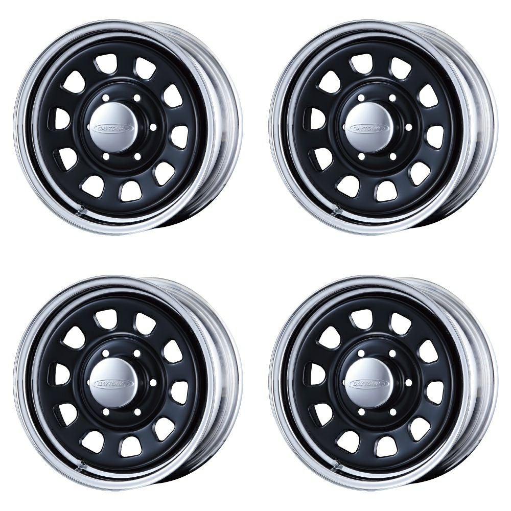 Daytona-RS 16-inchx7.0J+19 6-hole chrome & black set of 4 — ORIGIN Labo. product photo