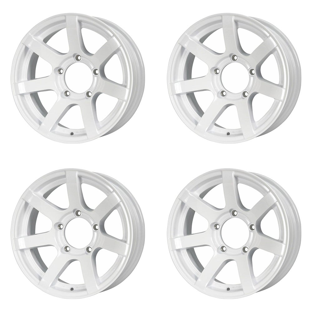 Jimny wheels MUD-S7 16-inch 5.5J -20 shine white set of 4 — ORIGIN Labo. product photo