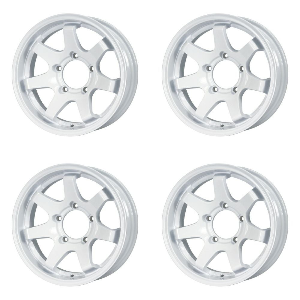Jimny wheels MUD-SR7 16-inch 5.5J -20 shine white set of 4 — ORIGIN Labo. product photo