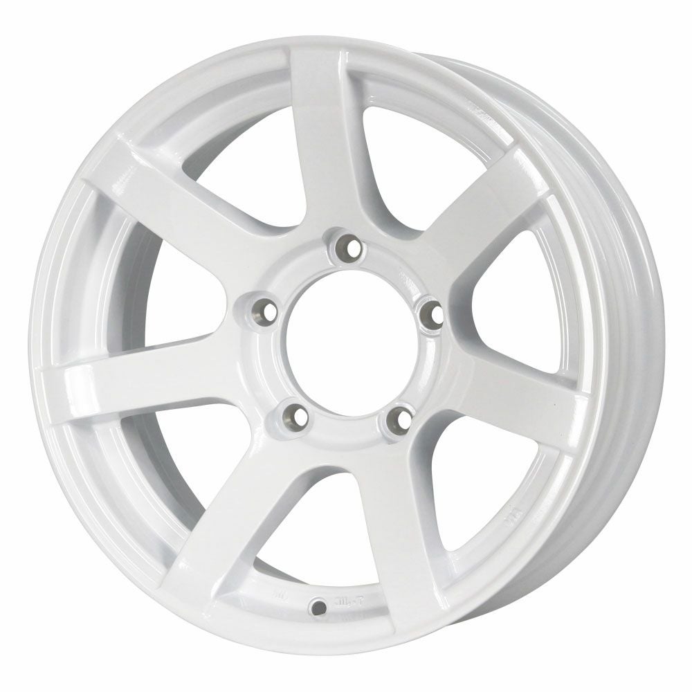 Jimny wheels MUD-S7 16-inch 5.5J -20 shine white — ORIGIN Labo. product photo