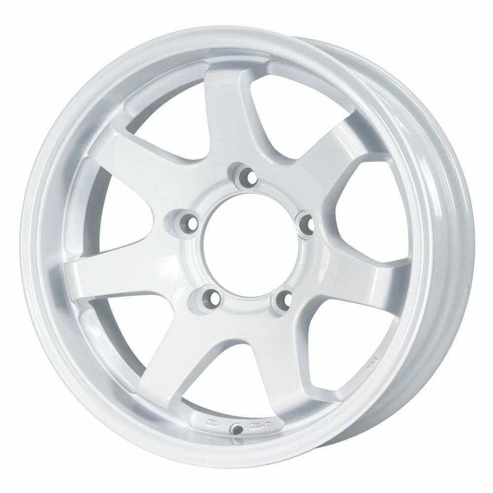 Jimny wheels MUD-SR7 16-inch 5.5J -20 shine white — ORIGIN Labo. product photo