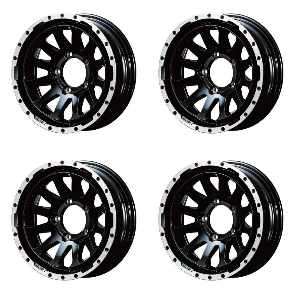ジムニー ホイール MUD-ZEUS グロスブラックコート 16×5.5J 5H -20