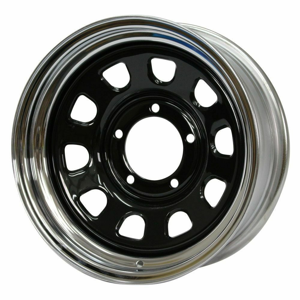 Matsudoya Tesshin 16-inch 6.0J -20 chrome rim, black disc — ORIGIN Labo. product photo