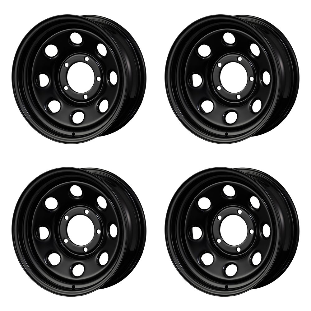 Matsudoya Teppachi 16-inch 6.0J -20 black set of 4 — ORIGIN Labo. product photo