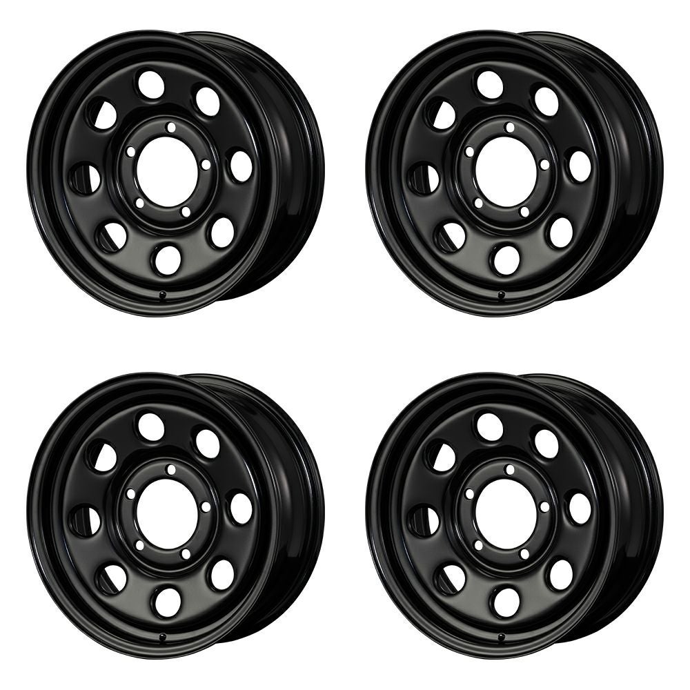 Matsudoya Teppachi 16-inch 6.0J +20 black set of 4 — ORIGIN Labo. product photo