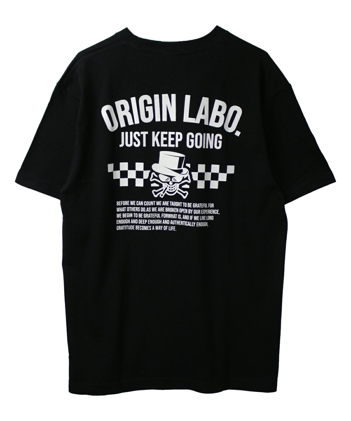 ORIGIN Labo. 'JUST KEEP GOING' T-shirt — ORIGIN Labo. product photo