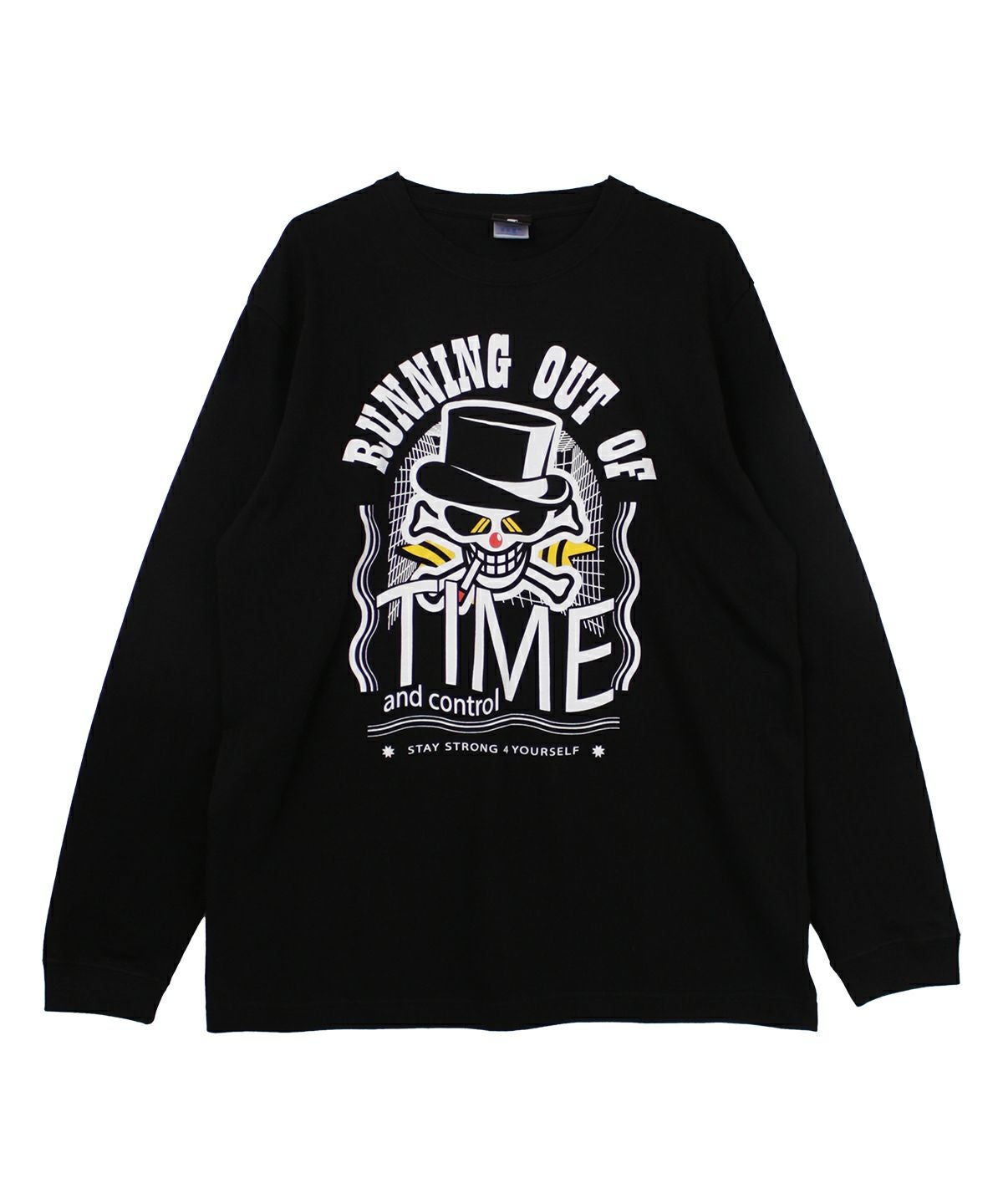 ORIGIN Labo. long-sleeve T-shirt 'RUNNING OUT OF TIME' — ORIGIN Labo. product photo