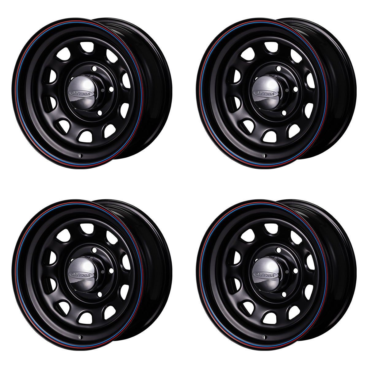 DAYTONA-RS Jimny Sierra (JB74) for 16-inchx7J ±0 5-hole PCD139.7 CB110 black set of 4 — ORIGIN Labo. product photo
