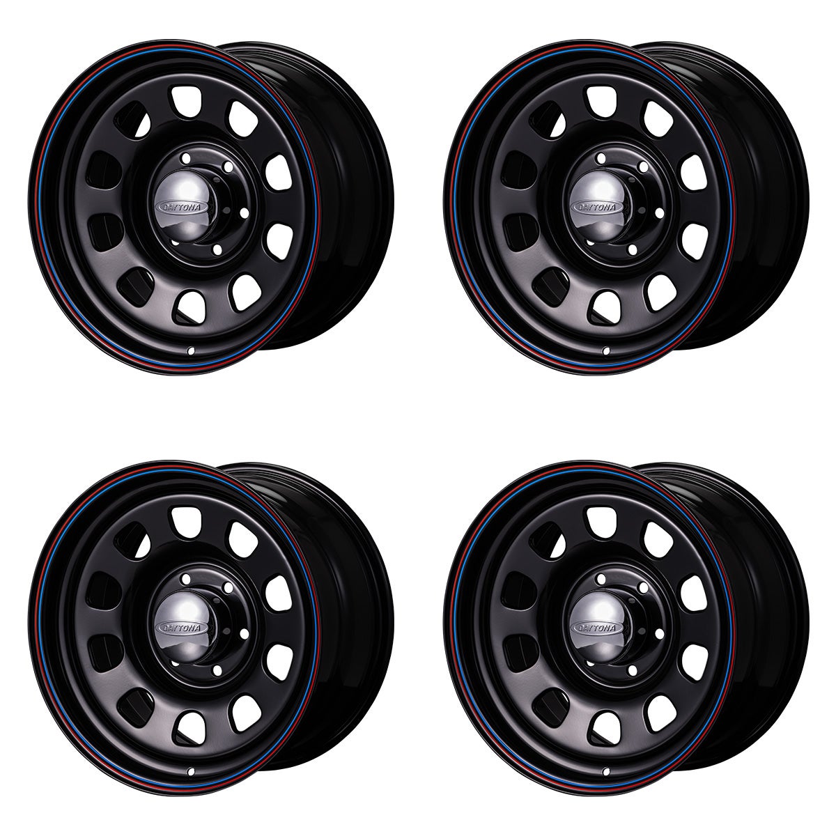 DAYTONA-RS ハイエース用 17×9J +25 6穴 PCD139.7 CB110 ブラック 4本